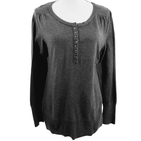 Eddie Bauer Women’s Grey Lightweight Crew Neck Pullover Sweater  – Size Medium - Picture 3 of 13